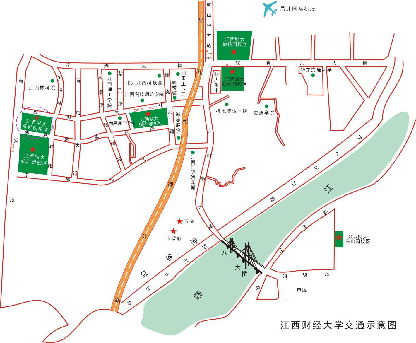 江西財經(jīng)大學2019年博士研究生考場示意圖